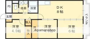 サンプラザ新石切【405号室】の間取り