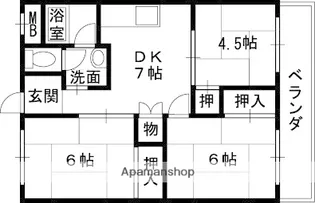 太田コーポラス【301号室】の間取り