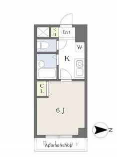 フラットコート中島【1階】の間取り