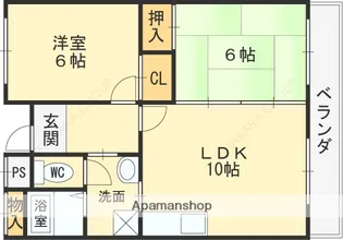 パルコート浅井【205号室】の間取り