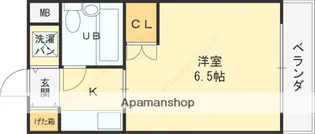 ロイヤルアーク八戸ノ里【210号室】の間取り