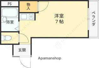 1Rの間取り画像