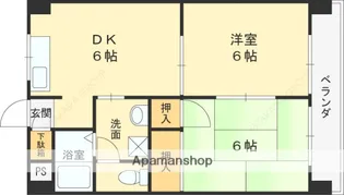 第2旭永コーポ【403号室】の間取り