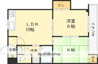 ビューハイツA&K【202号室】の間取り
