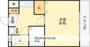 ロイヤルガーデン【208号室】の間取り