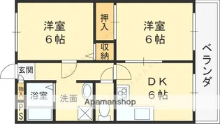 コスモレジデンス石切【1階】の間取り