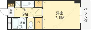 大阪府東大阪市長堂1丁目【マンション】の間取り