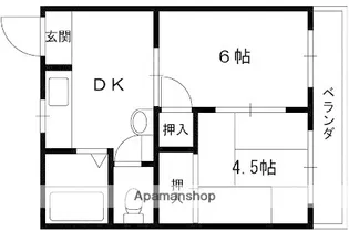 大阪府東大阪市長堂3丁目【マンション】の間取り
