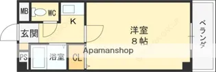 サンライフ長田【4階】の間取り