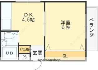 ジュネス菱屋西【1階】の間取り