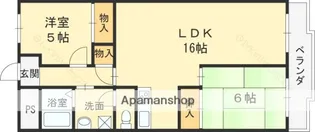 シロハイヌ今米【3階】の間取り