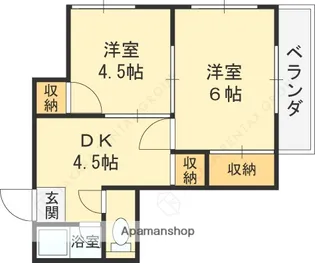 荒木マンション【1階】の間取り
