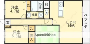 フレーシア布施【3階】の間取り