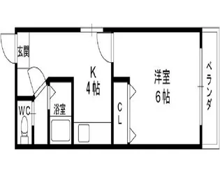 八戸ノ里KS【303号室】の間取り