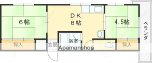 メゾン大和中小阪【501号室】の間取り
