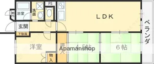 大阪府東大阪市岩田町6丁目【マンション】の間取り