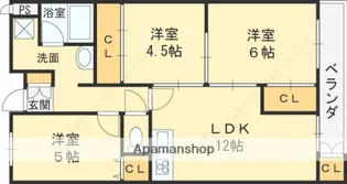 ベレール交北【1階】の間取り