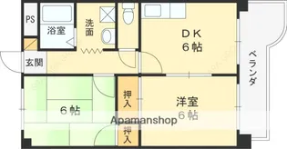 カルム東大阪【1003号室】の間取り