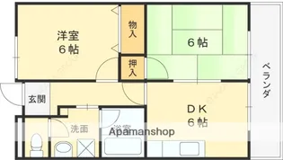 キャッスル東花園【410号室】の間取り