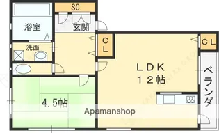 MJハイツ稲田上町【1階】の間取り