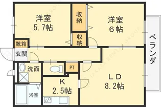 メゾン ド エトワール A【202号室号室】の間取り