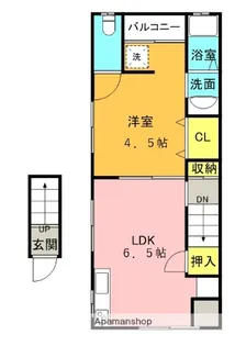 ハイツ田宮【22号室】の間取り