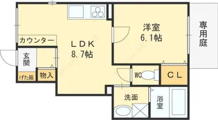ブランフルーレ【101号室号室】の間取り