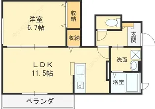 モメント ファスト C棟【101号室号室】の間取り