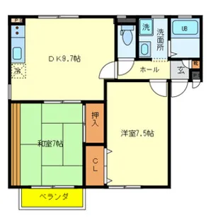 エストステーブル B棟【2階】の間取り