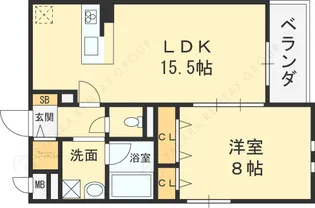サクラシャイン【1階】の間取り