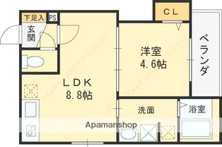 F MIRAI DOLLY(エフミライドーリー)【1階】の間取り