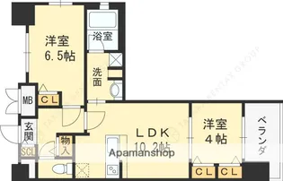 大阪府東大阪市御厨南2丁目【マンション】の間取り