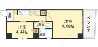グランシアター高井田【403号室】の間取り