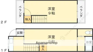 大阪府東大阪市若江本町1丁目【テラスハウス】の間取り