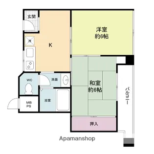 兵庫県尼崎市大島1丁目【マンション】の間取り