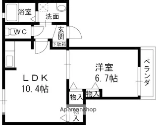 シャーメゾン・ゼフィ【1階】の間取り