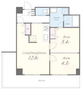 ルビアス上小阪【3階】の間取り