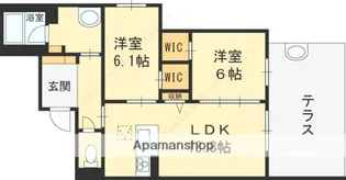 シャーメゾンレフィシア【102号室】の間取り