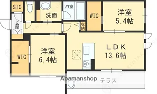 シャーメゾン レフィシア【1階】の間取り