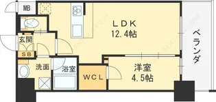 ソルテラスOSAKA EAST GATE【11階】の間取り