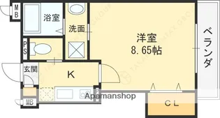 大阪府東大阪市花園本町1丁目【アパート】の間取り