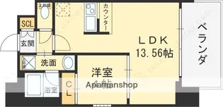 プレジオ荒本新町【12階】の間取り