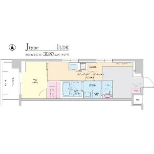 1LDKの間取り画像