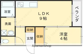 リヴェール長尾【1階】の間取り