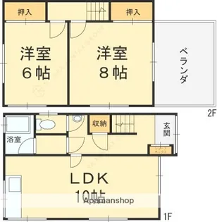 大阪府東大阪市鷹殿町【一戸建】の間取り