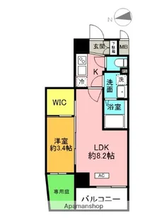 ソルテラス甲子園口クレアスト【3階】の間取り