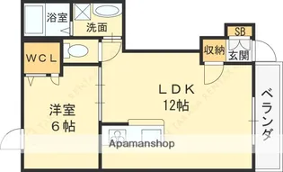 大阪府東大阪市瓢箪山町【アパート】の間取り