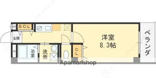 エルミタージュ小若江1号館【2階】の間取り
