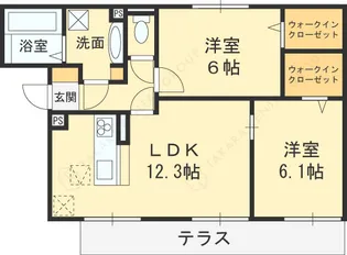 ル・コフレ放出【1階】の間取り