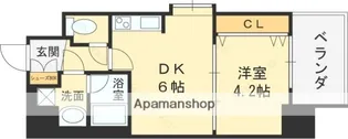 大阪府東大阪市高井田西6丁目【マンション】の間取り